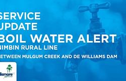 Boiling Water Alert for Nimbin rural water line